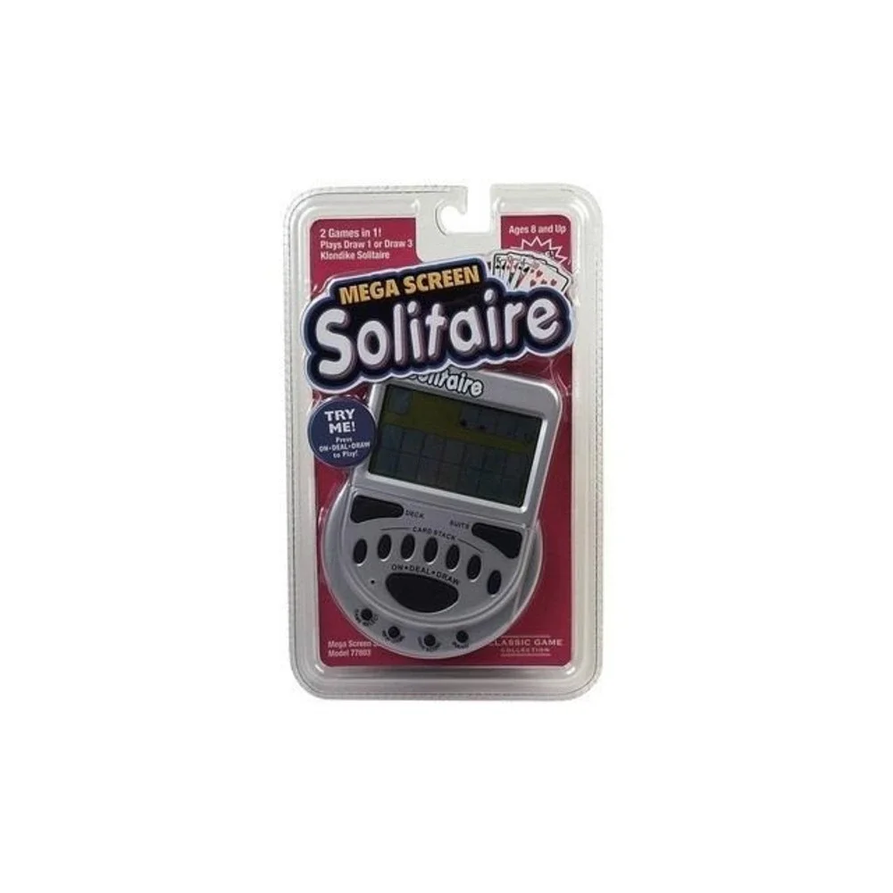 Mega Screen Solitaire Electronic Handheld Game Model 77803 NEW